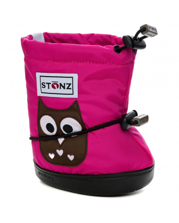 DZIECIĘCE BUTY Toddler Booties - Owl Fuchsia Toddler Booties Stonz®