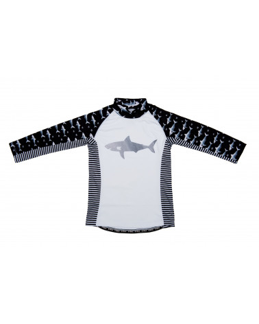 Koszulka plażowo-kąpielowa z filtrem UPF 50 - Black Shark Top Dziecięcy UPF 50 Stonz®