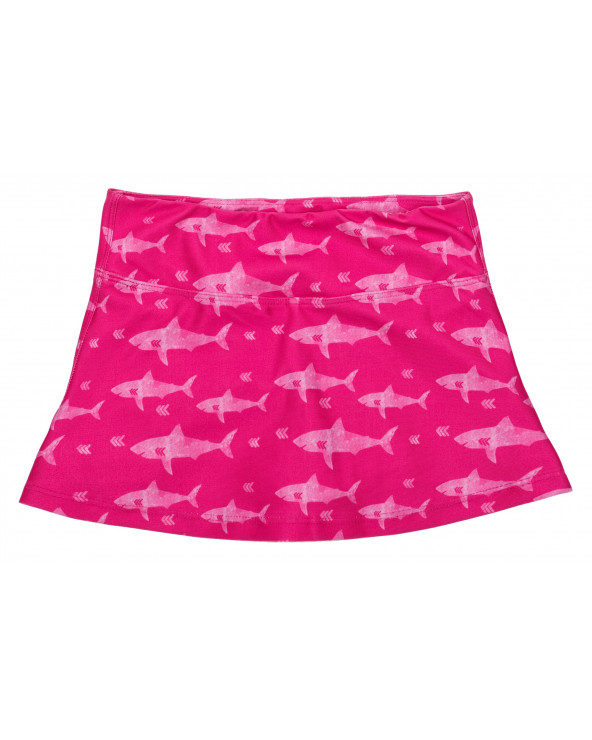 Spódniczka plażowo - kąpielowa z filtrem UPF 50 - Fuchsia Shark | Stonz | stonzwear.pl