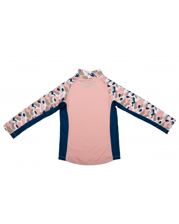 Koszulka plażowo-kąpielowa z filtrem UPF 50 - Camo Pink Top Dziecięcy UPF 50 Stonz®
